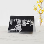 Miss Kitten Doing Wäsche Karte (Gelbe Blume)