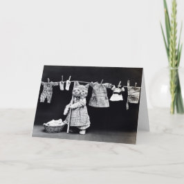 Miss Kitten Doing Wäsche Karte