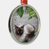 Miss Kitty Digital Painting Silbernes Ornament (Rechts)
