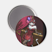 Miss Kitty Round Magnet (Vorderseite/Rückseite)