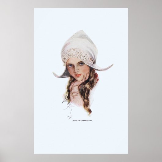 Miss Knickerbocker von Harrison Fisher Poster (Vorne)