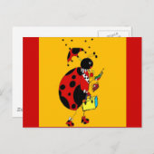 Miss Ladybug Postkarte (Vorne/Hinten)