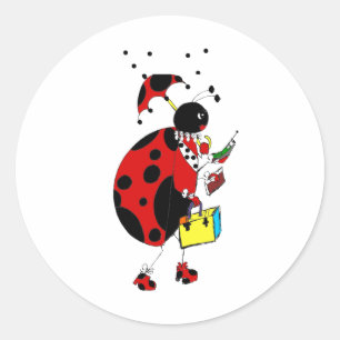 Miss Ladybug Runder Aufkleber