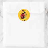 Miss Ladybug Runder Aufkleber (Tasche)