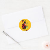 Miss Ladybug Runder Aufkleber (Umschlag)
