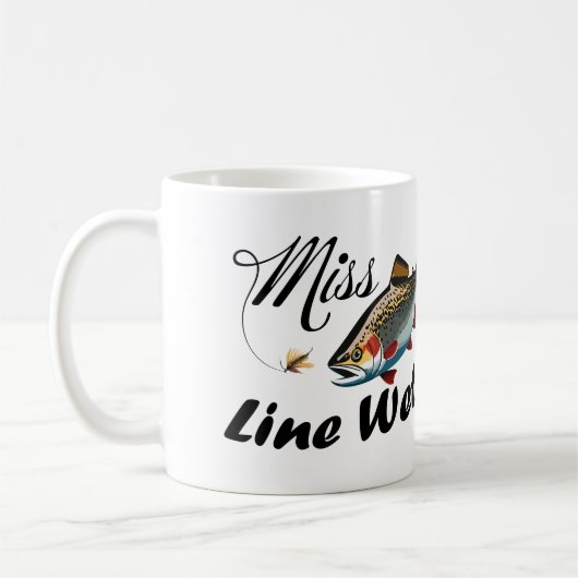 Miss Line Wetter Regenbogenforelle Kaffeetasse (Links)