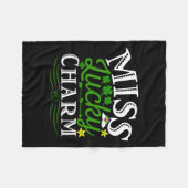 Miss Lucky Charm Fleecedecke (Vorderseite (Horizontal))