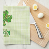 Miss Lucky Charm Kleeblatt St. Patrick's Day Geschirrtuch (Viertel Falte)