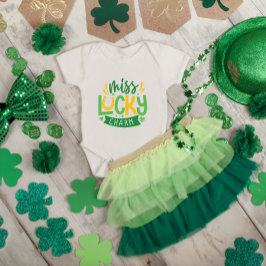 Miss Lucky Charm St. Patrick's Day Baby Strampler