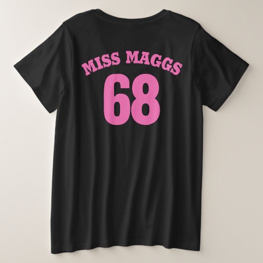 Miss Maggs Große Größe T-Shirt (Design Rückseite)