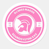 Miss Maggs Runder Aufkleber (Vorderseite)