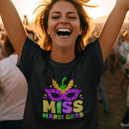 Miss Mardi Gras – Purple Mask Vintage Mardi Gras Tri-Blend Shirt