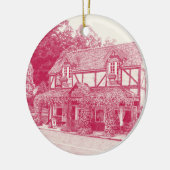 "Miss Marple's Tea Room" (Himbeere) - Keramik Ornament (Links)