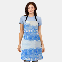 "Miss Marple's Tea Room" - Schürze (blau)