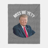 Miss Me Fast Funny Donald Trump Fleecedecke (Vorderseite)
