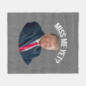Miss Me Fast Funny Donald Trump Fleecedecke (Vorderseite (Horizontal))