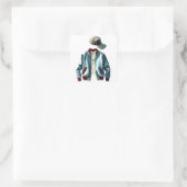 Miss Me Quadratischer Aufkleber (Tasche)