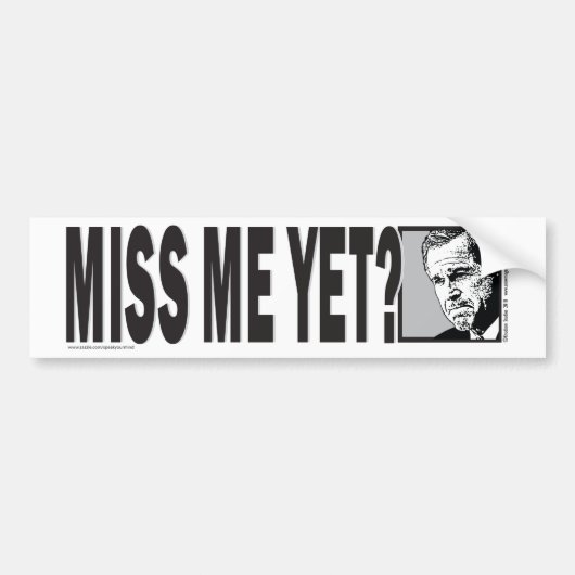 Miss-Me-YET Autoaufkleber (Vorne)