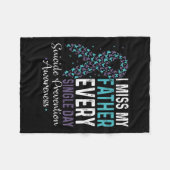 Miss Mein Vater jeden Single Suizidprävention Fleecedecke (Vorderseite (Horizontal))