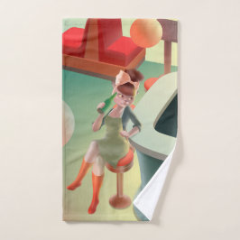 Miss Meow - Bar für späte Nacht Badhandtuch Set