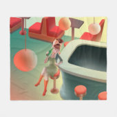 Miss Meow - Bar für späte Nacht Fleecedecke (Vorderseite (Horizontal))