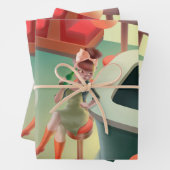 Miss Meow - Bar für späte Nacht Geschenkpapier Set (Beispiel)