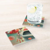 Miss Meow - Bar für späte Nacht Glasuntersetzer (Schrägansicht)