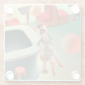 Miss Meow - Bar für späte Nacht Glasuntersetzer (Rückseite)