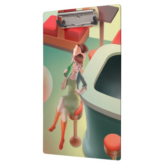 Miss Meow - Bar für späte Nacht Klemmbrett (Links)