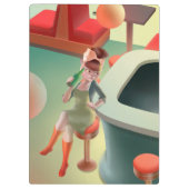 Miss Meow - Bar für späte Nacht Klemmbrett (Rückseite)