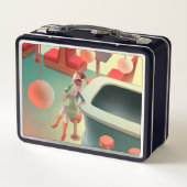 Miss Meow - Bar für späte Nacht Metall Brotdose (Rückseite)