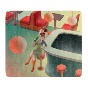 Miss Meow - Bar für späte Nacht Schneidebrett