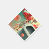 Miss Meow - Bar für späte Nacht Serviette (Ecke)