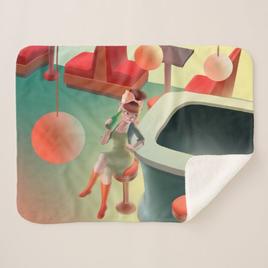 Miss Meow - Bar für späte Nacht Sherpadecke (Vorderseite (Horizontal))