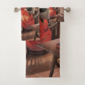 Miss Meow - Vintage Katze Reading Time Badhandtuch Set (Insitu)