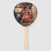 Miss Meow - Vintage Katze Reading Time Fächer (Rückseite)