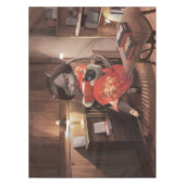 Miss Meow - Vintage Katze Reading Time Tischdecke (Vorderseite)