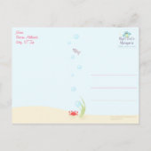 Miss Mermaid Dark Hair Vielen Dank Postkarte (Rückseite)