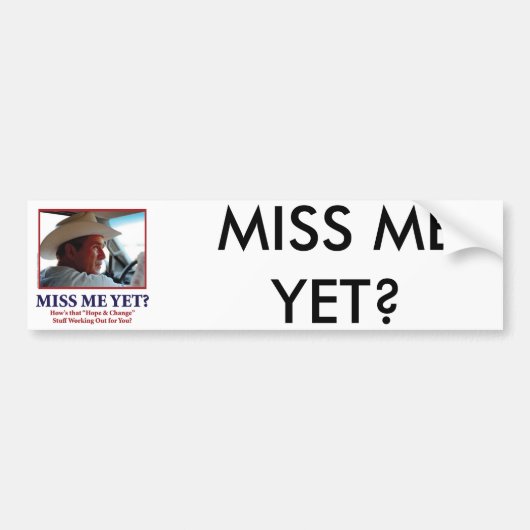 Miss mich doch? autoaufkleber (Vorne)