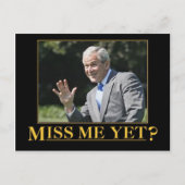 Miss mich doch? George W. Bush Postkarte (Vorderseite)