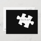 Miss mich doch? Puzzle Piece Postcard Postkarte (Vorne/Hinten)