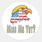 Miss mich doch? runder aufkleber (Vorderseite)