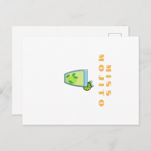 Miss Mojito Postkarte (Vorne/Hinten)