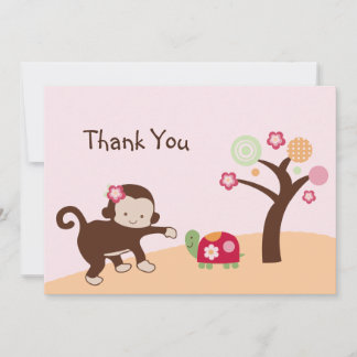 Miss Monkey Girl Danke-Karte Dankeskarte