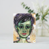 Miss Monster Postkarte (Stehend Vorderseite)