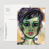 Miss Monster Postkarte (Vorne/Hinten)