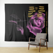 Miss Moody Lila Rose Dark Bridal Backdrop Wandteppich (Beispiel (Horizontal))