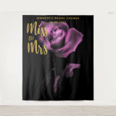 Miss Moody Lila Rose Dark Bridal Backdrop Wandteppich (Vorderseite)