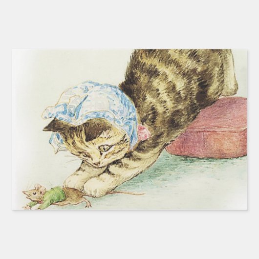 “Miss Moppet Chases a Mouse” by Beatrix Potter Geschenkpapier Set (Vorderseite 3)
