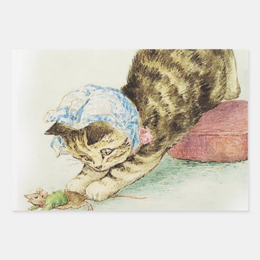 “Miss Moppet Chases a Mouse” by Beatrix Potter Geschenkpapier Set (Vorderseite 2)